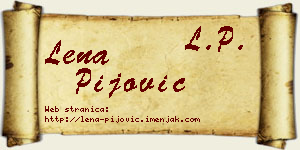 Lena Pijović vizit kartica